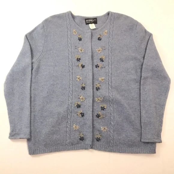 Vintage KS-Sport Knit-Set Women’s 100% Lambs Wool Sweater / Cottage Core - Picture 1 of 10